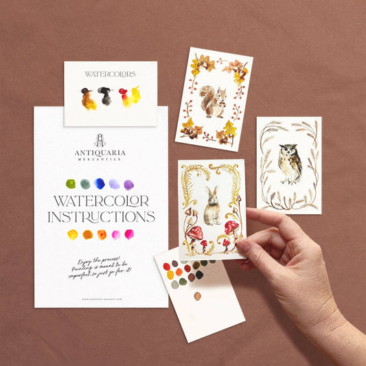 Antiquaria Mini Deluxe Watercolor Painting Kit: Woodland Friends