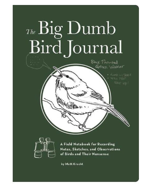 Paperback journal titled The Big Dumb Bird Journal with illustrated birds and humorous design on the cover.