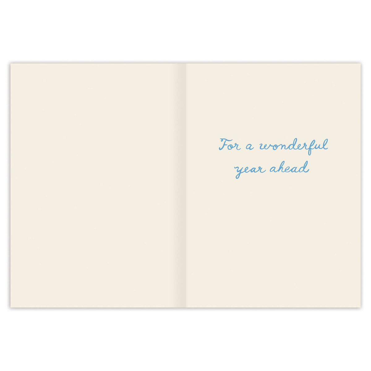 Inside of the Sending Birthday Wishes Chipmunk Card with the message For a wonderful day and year ahead.