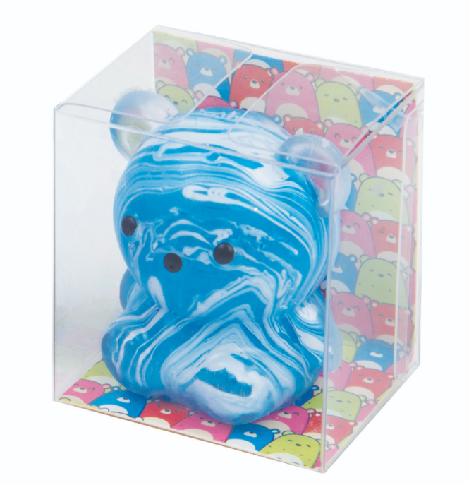 Blue Gummiez Itty Bitty Mar-Bear squishy sensory toy shaped like a gummy bear, designed for sensory play, fidgeting, and endless squishing fun.
