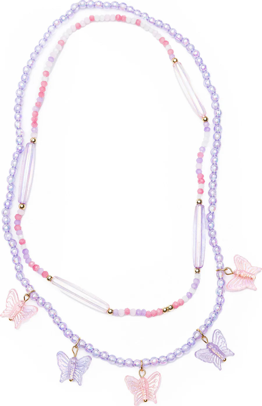 Butterfly Beauty Necklace featuring delicate butterfly charms, a whimsical children's necklace perfect for birthdays, dress-up, and special occasions.