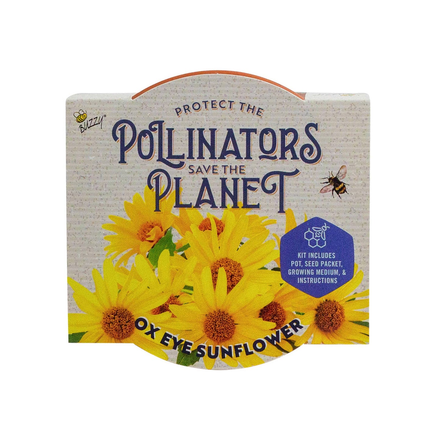 Ox Eye Sunflower Protect the Pollinators Growing Kit