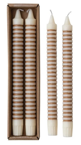 Striped Taper Candles