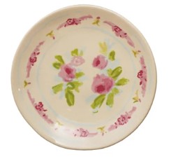 Stoneware Plate w/ Floral Image, 4 Styles
