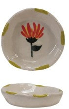 Hand-Painted Dish w/ Flowers, 4 Styles
