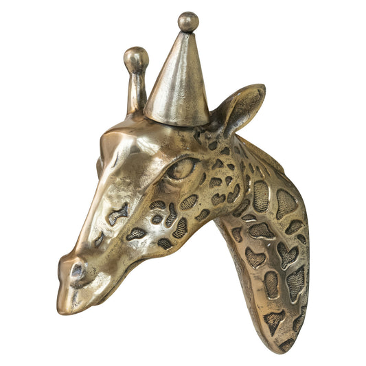Giraffe Head with Party Hat Wall Décor