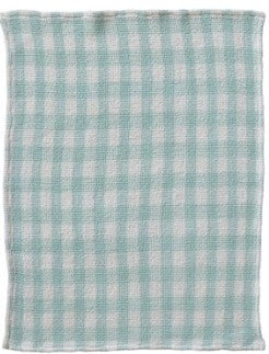 Cotton Waffle Weave Tea Towel with Gingham Pattern, 5 Colors