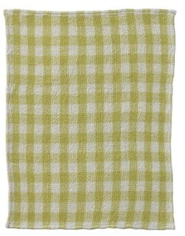 Cotton Waffle Weave Tea Towel with Gingham Pattern, 5 Colors
