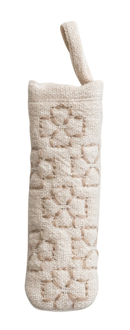 Cotton Pot Handle Cover with Embroidered Pattern & Loop, 4 Styles