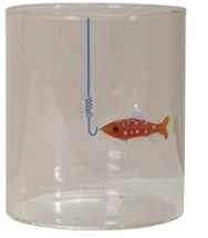 Hand-Blown Fish Hook Drinking Glass