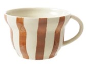 Hand-Painted Stoneware Striped Mug