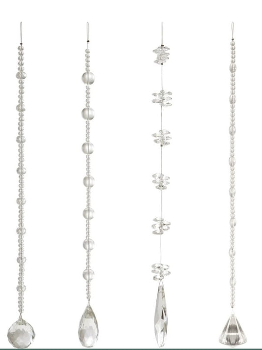 Crystal Hanging Beaded Drop, Asst.