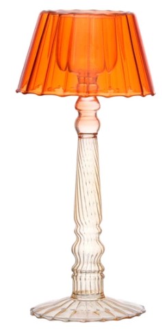 Glass Ribbed Table Light Tealight Holder