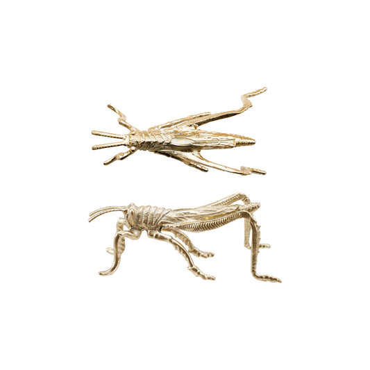 Pewter Grasshopper, Gold Finish