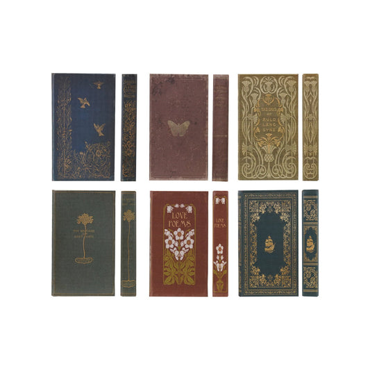 Paper Notebook with Book Design & 176 Ruled Pages, 6 Styles