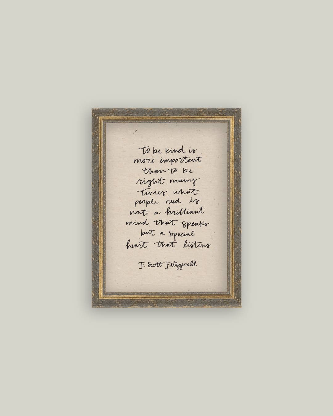 To Be Kind Framed Antique Print
