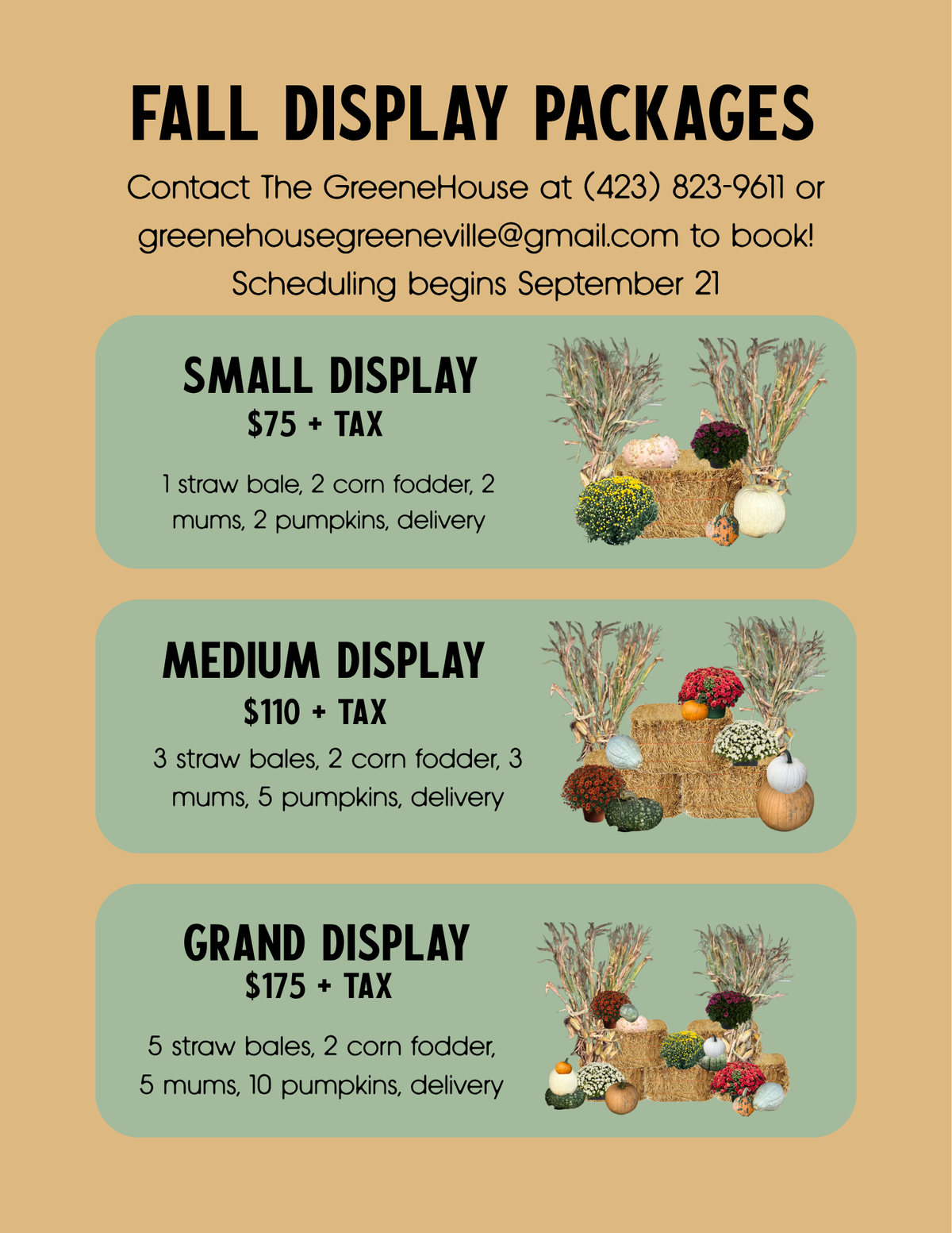 Fall Display Packages