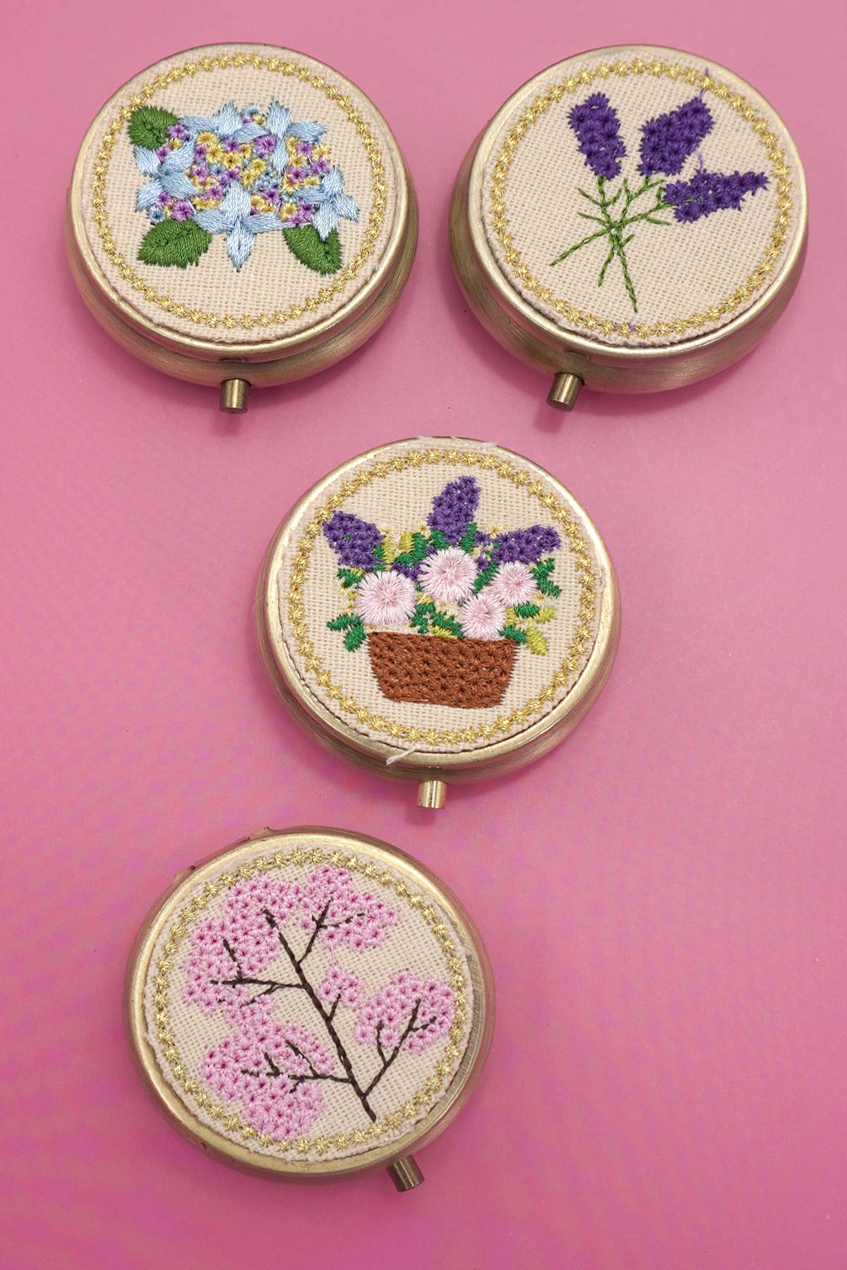 Floral Embroidered Jewelry Organizer