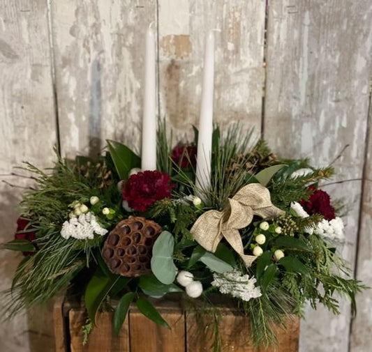 Holiday Candlestick Centerpiece Workshop - 11/25 @ 5:30p