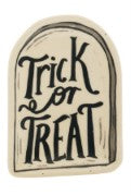 Stoneware Dish with Halloween Saying