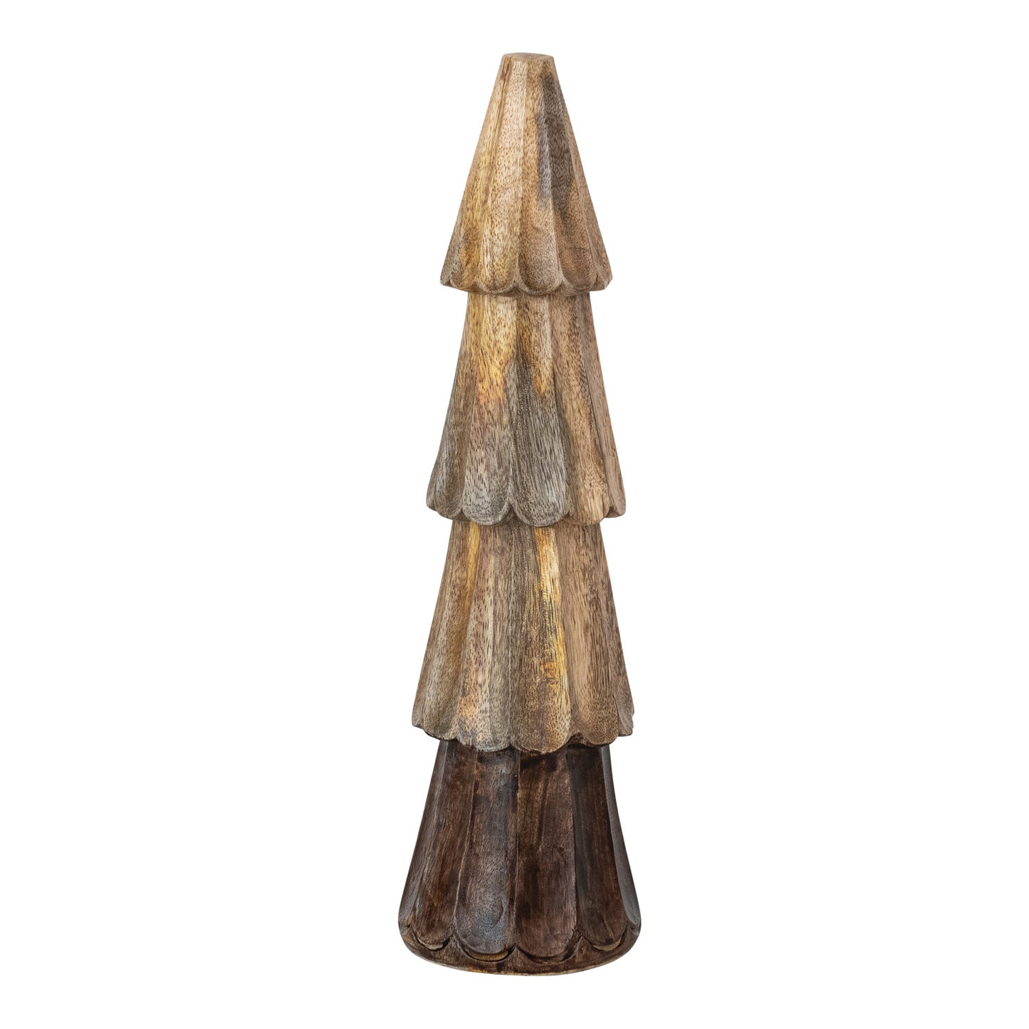 Carved Mango Wood Tree - 12"H