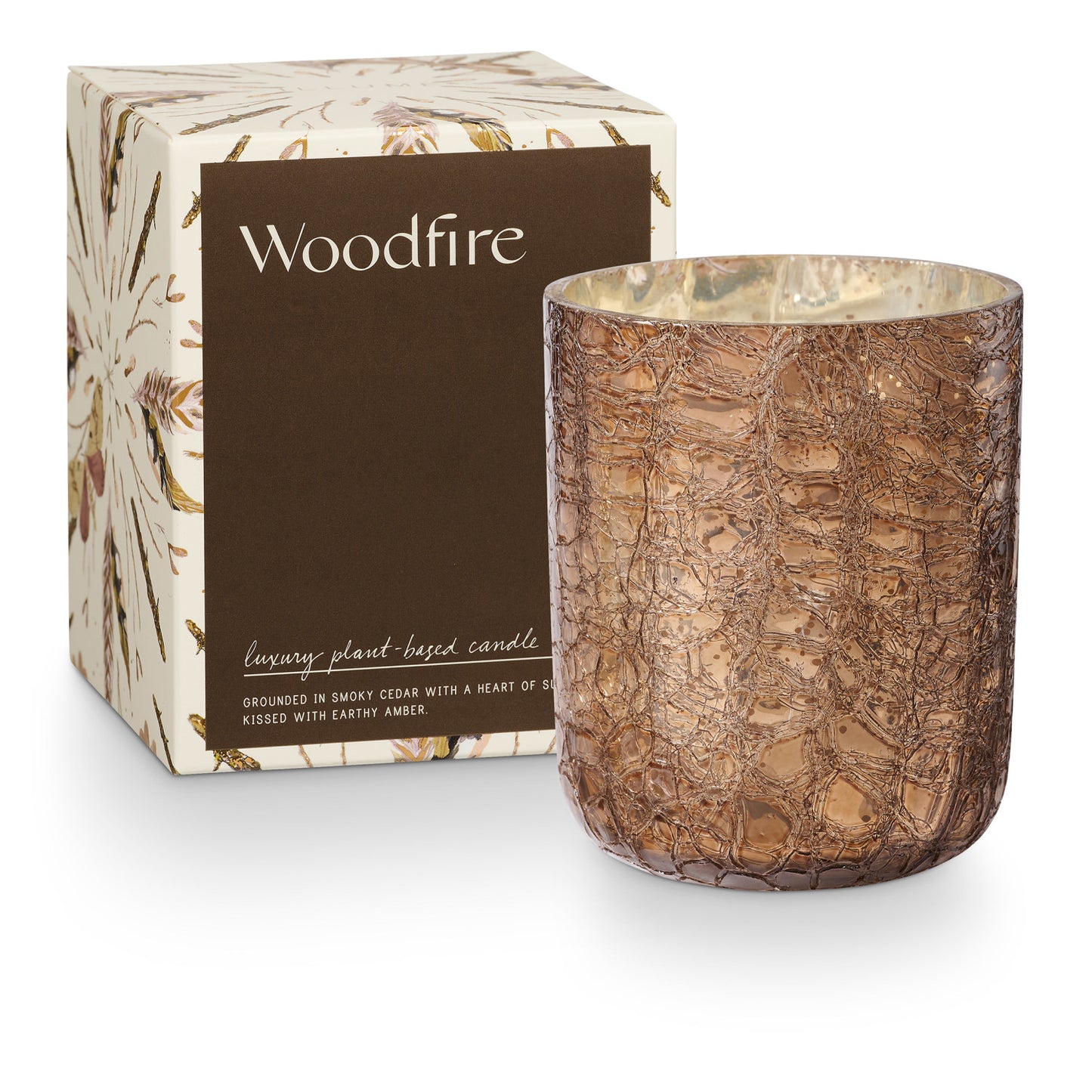 Woodfire Boxed Crackle Glass Candle 8.3oz