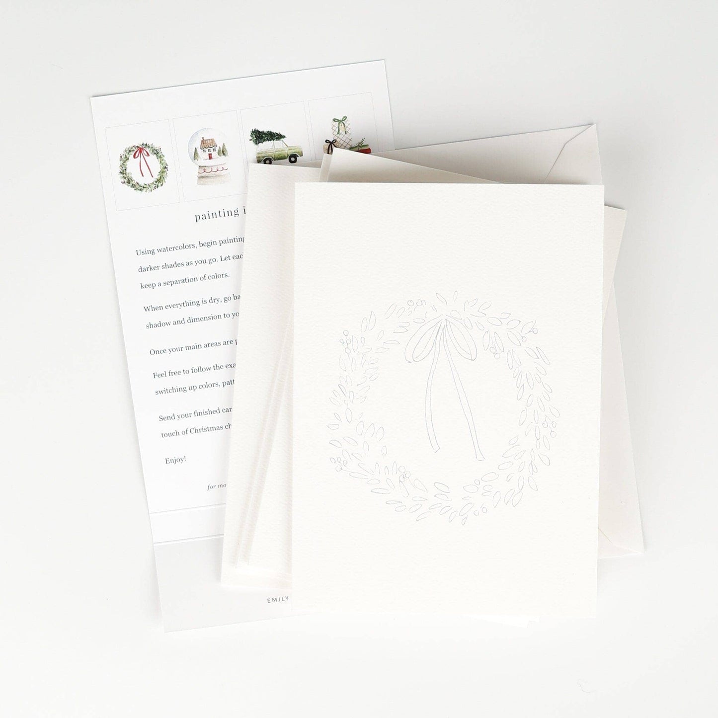 Christmas Paintable Notecards