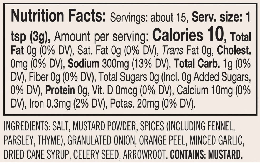 Finch + Fennel Seasoning 1.6oz