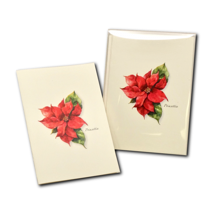 Poinsettia Notecards 8ct