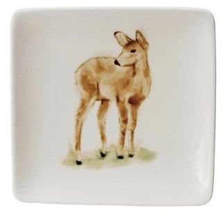 4" Stoneware Dish w/Wildlife