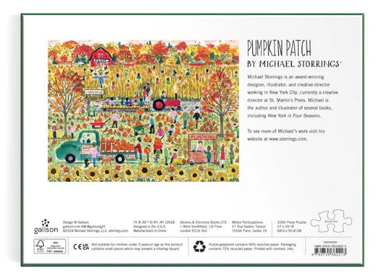 Michael Storrings Pumpkin Patch 1000pc Puzzle