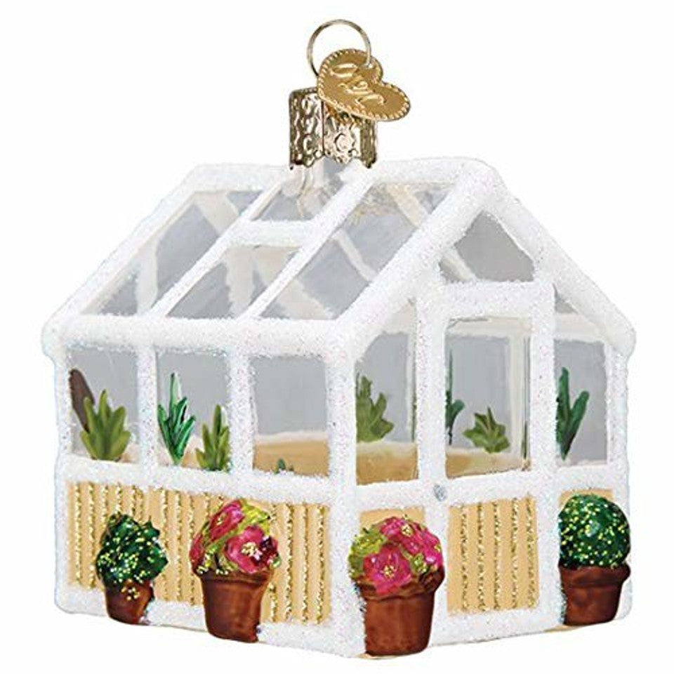 Glass Ornament - Greenhouse