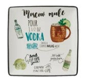Stoneware Plate w/Cocktail Recipe