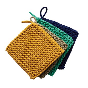Cotton Crocheted Pot Holder, Asst.