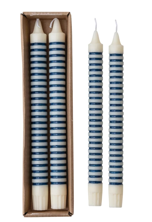Striped Taper Candles