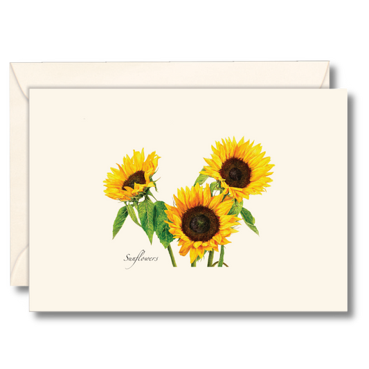 3 Sunflowers Notecards, 8ct