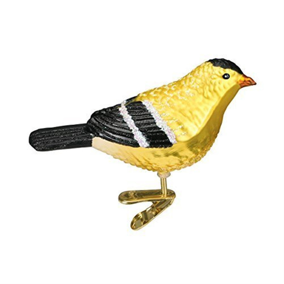 Glass Ornament - American Goldfinch