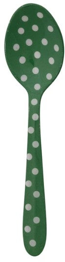 Enameled Stainless 5-1/4" Steel Spoon w/ Dots/Stripes