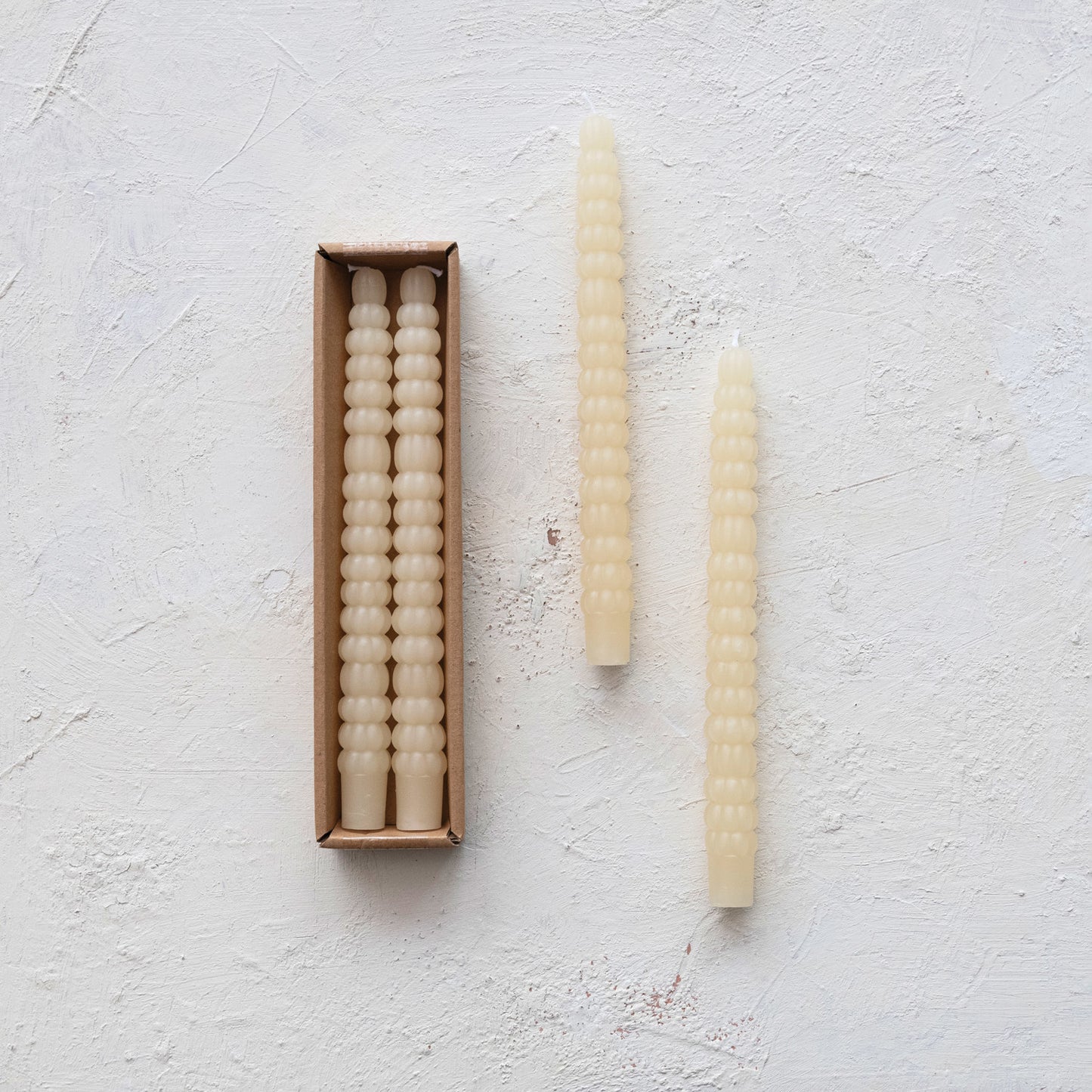 Pumpkin Taper Candle, Set of 2