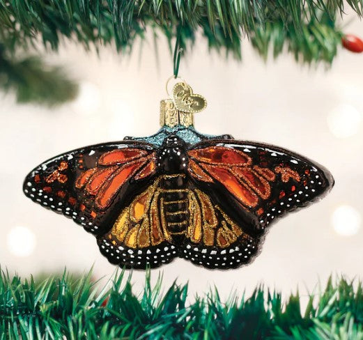 Glass Ornament - Monarch Butterfly