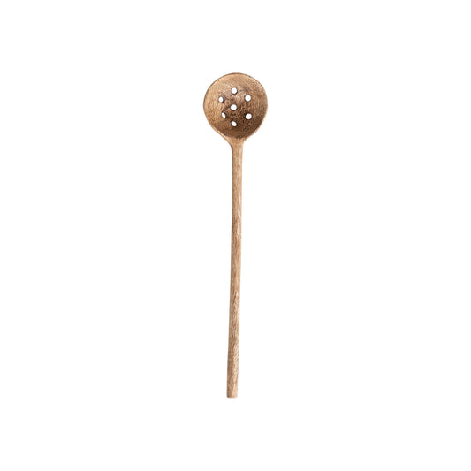 8-1/4"L Mango Wood Olive Spoon, Natural