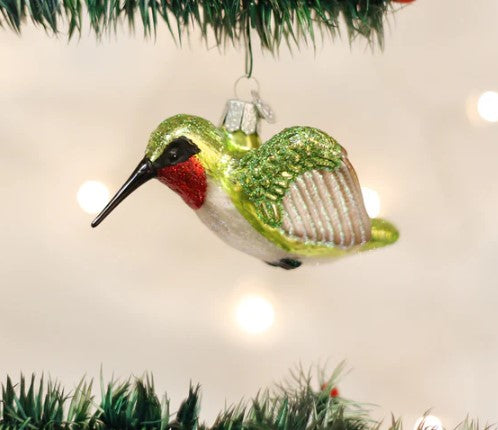 Glass Ornament - Hummingbird
