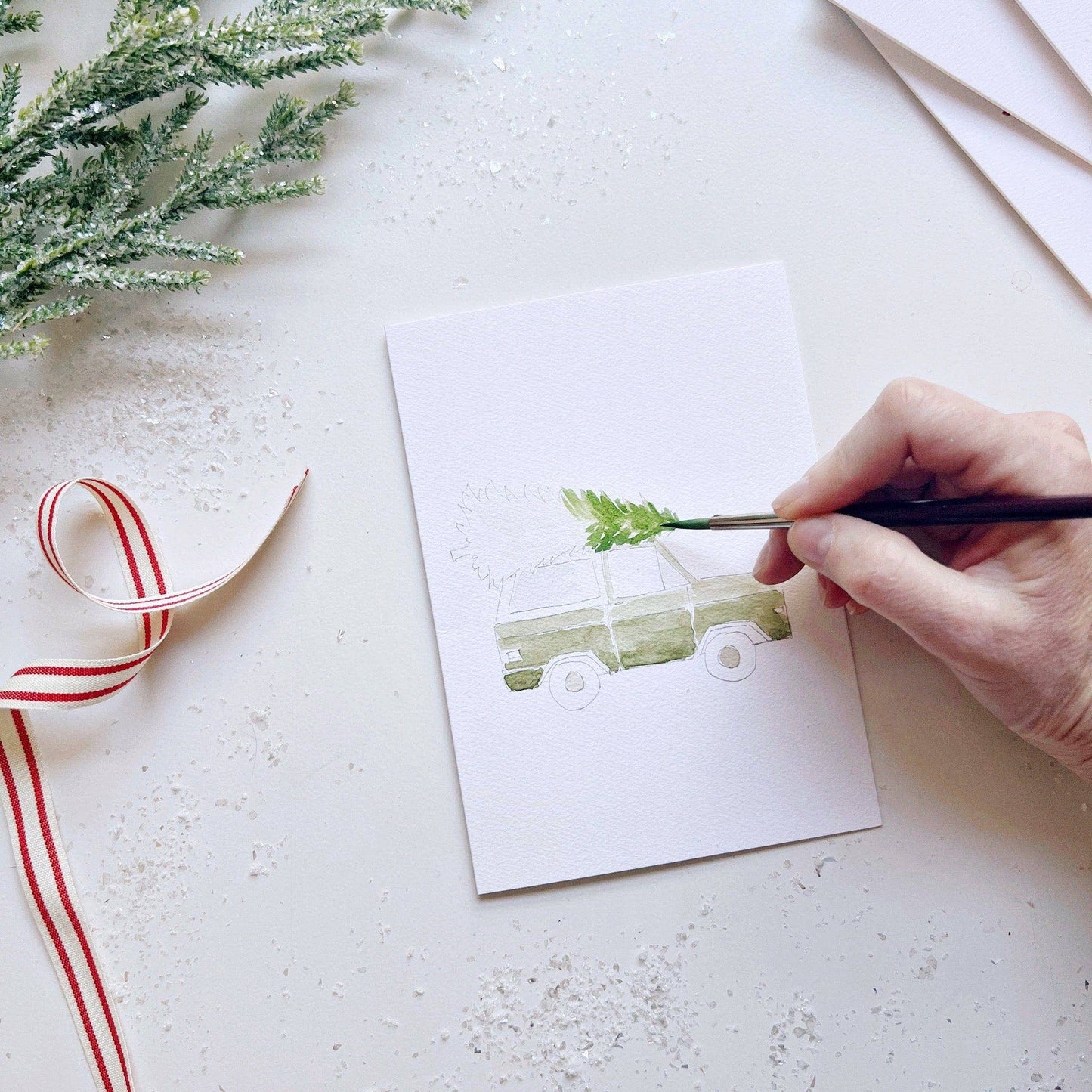 Christmas Paintable Notecards