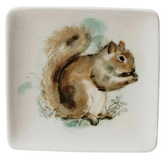 4" Stoneware Dish w/Wildlife
