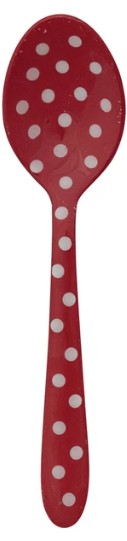 Enameled Stainless 5-1/4" Steel Spoon w/ Dots/Stripes