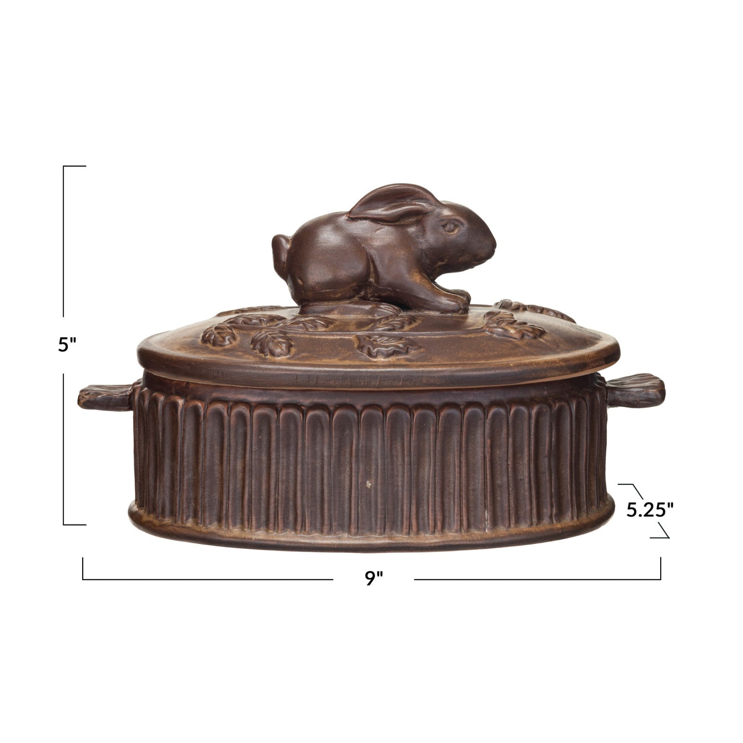 Stoneware Baker w/ Rabbit