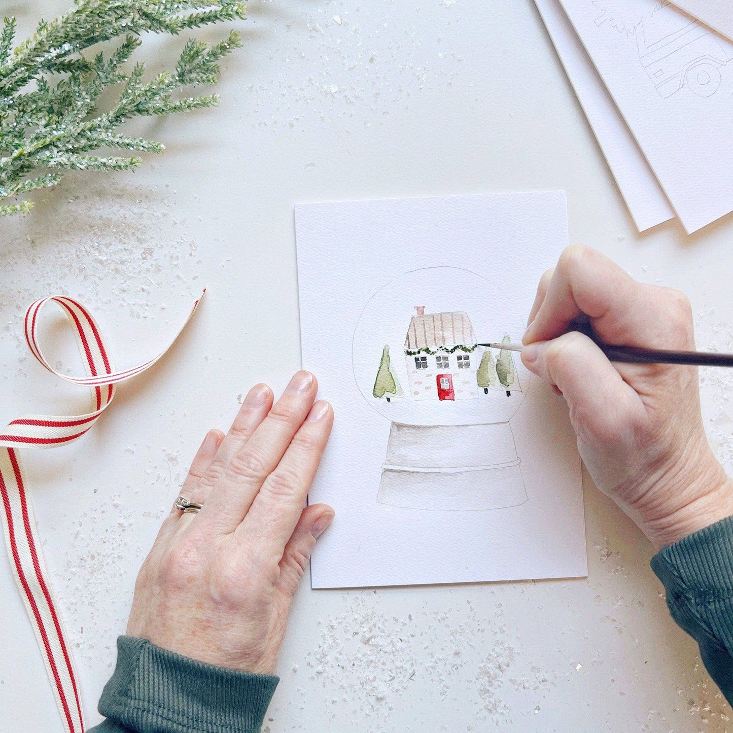 Christmas Paintable Notecards