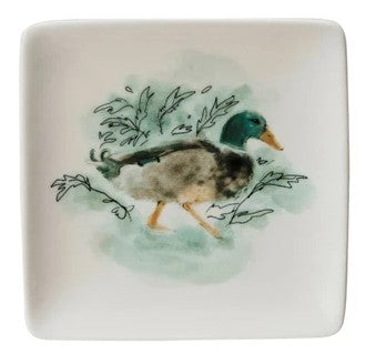 4" Stoneware Dish w/Wildlife