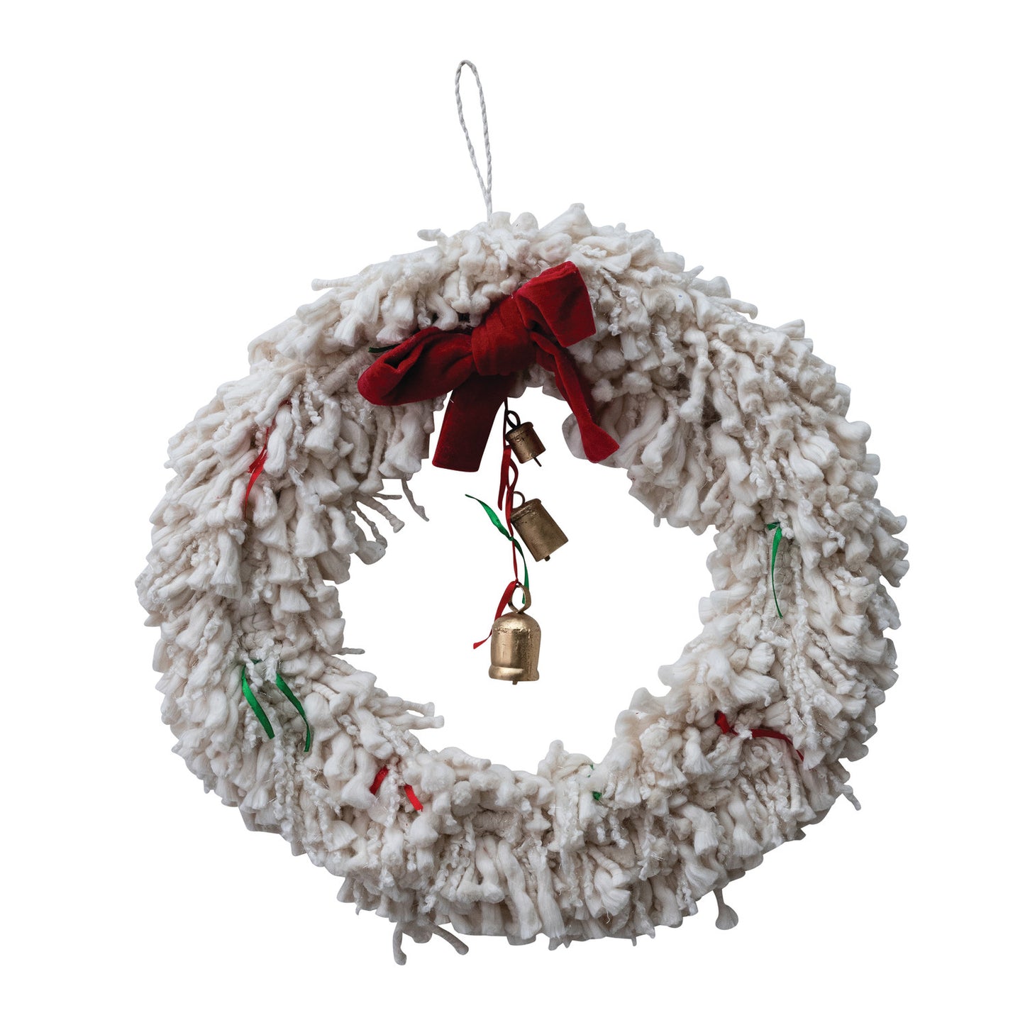 Handmade Cotton Blend Yarn Wreath