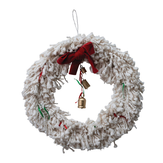 Handmade Cotton Blend Yarn Wreath